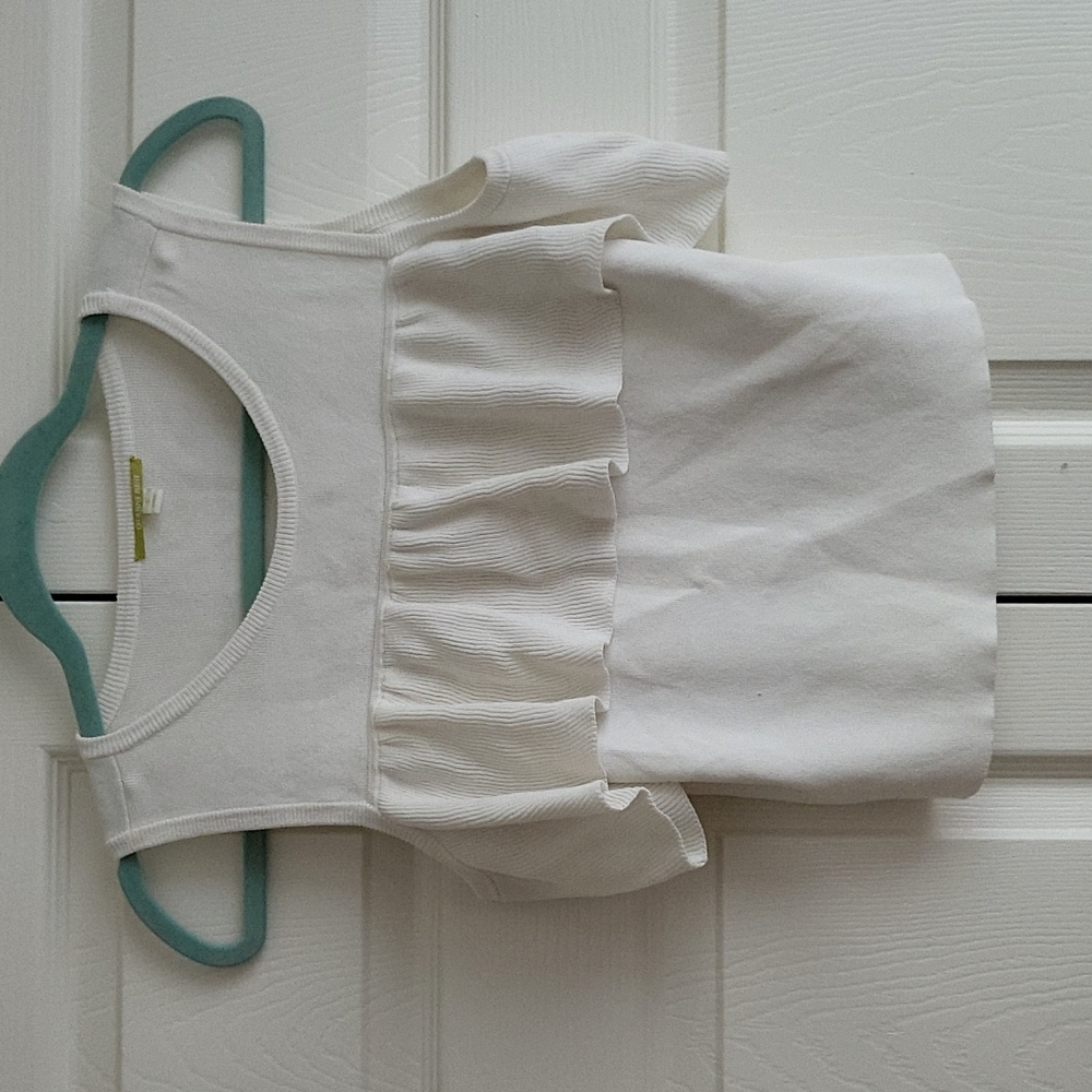 White Cold Shoulder Top